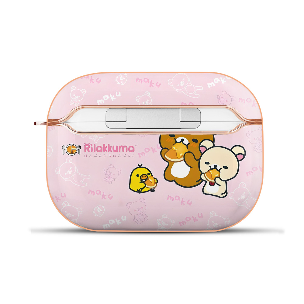 （画像用） リラックマ リラックマ キイロイトリ Rilakkuma Korilakkuma Kiiroitori 【AirPods Pro用】ハードシェル保護ケース｜耐衝撃・防指紋・カラビナ付き商品仕様