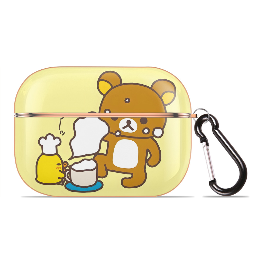 （画像用） リラックマ リラックマ キイロイトリ Rilakkuma Korilakkuma Kiiroitori 【AirPods Pro用】ハードシェル保護ケース｜耐衝撃・防指紋・カラビナ付き商品仕様