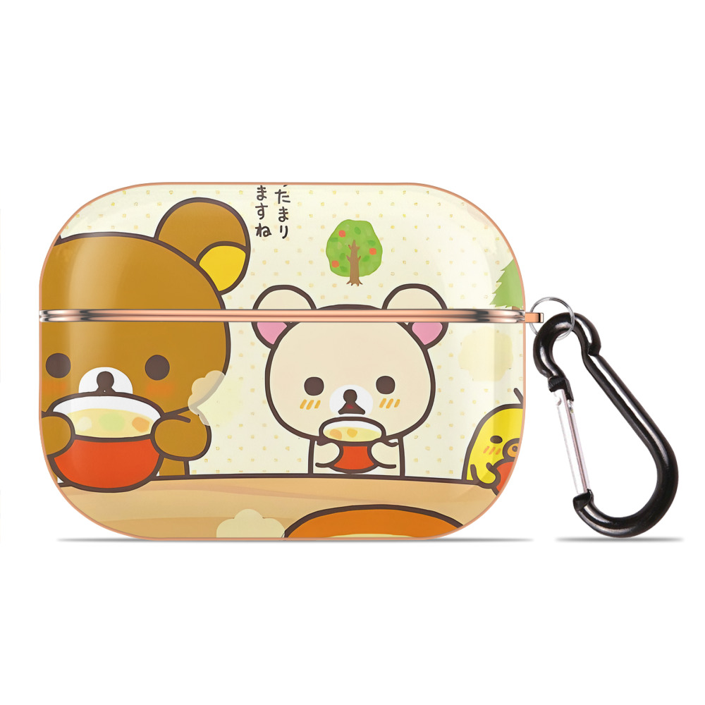 （画像用） リラックマ リラックマ キイロイトリ Rilakkuma Korilakkuma Kiiroitori 【AirPods Pro用】ハードシェル保護ケース｜耐衝撃・防指紋・カラビナ付き商品仕様
