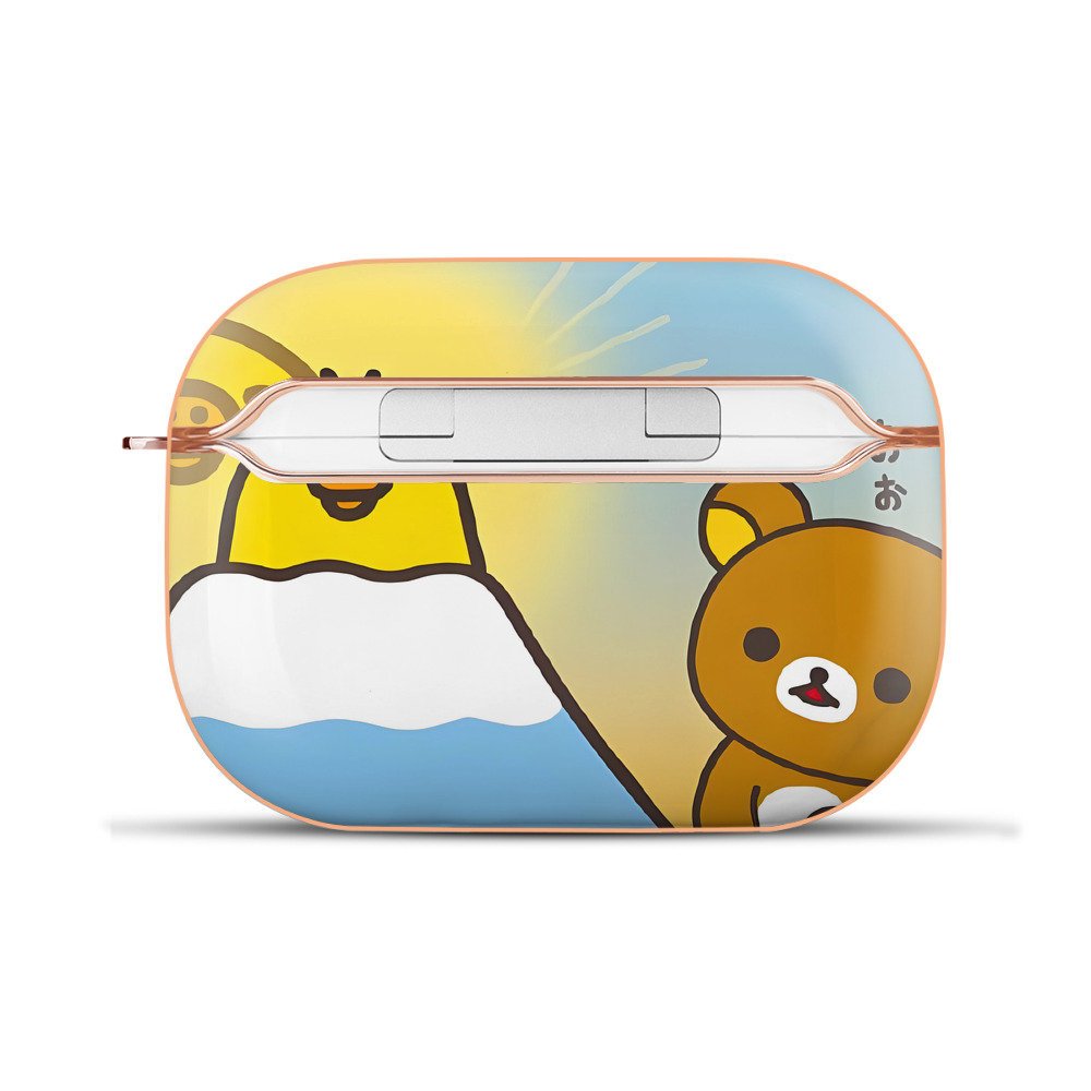 （画像用） リラックマ リラックマ キイロイトリ Rilakkuma Korilakkuma Kiiroitori 【AirPods Pro用】ハードシェル保護ケース｜耐衝撃・防指紋・カラビナ付き商品仕様