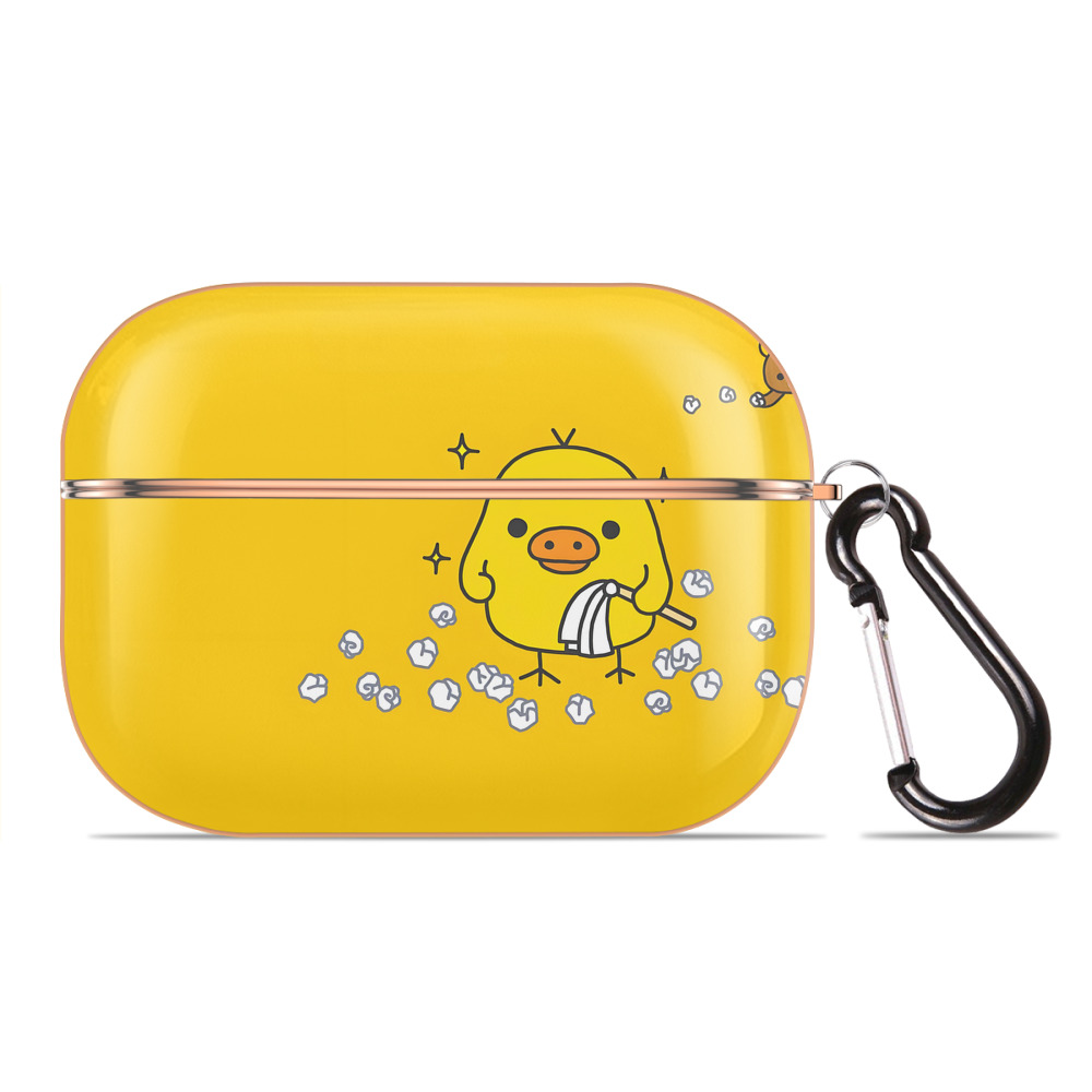 （画像用） リラックマ リラックマ キイロイトリ Rilakkuma Korilakkuma Kiiroitori 【AirPods Pro用】ハードシェル保護ケース｜耐衝撃・防指紋・カラビナ付き商品仕様