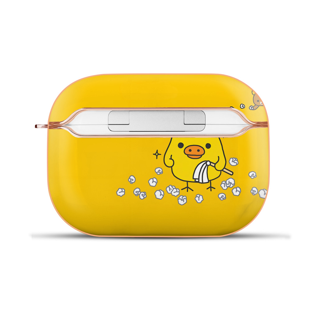 （画像用） リラックマ リラックマ キイロイトリ Rilakkuma Korilakkuma Kiiroitori 【AirPods Pro用】ハードシェル保護ケース｜耐衝撃・防指紋・カラビナ付き商品仕様