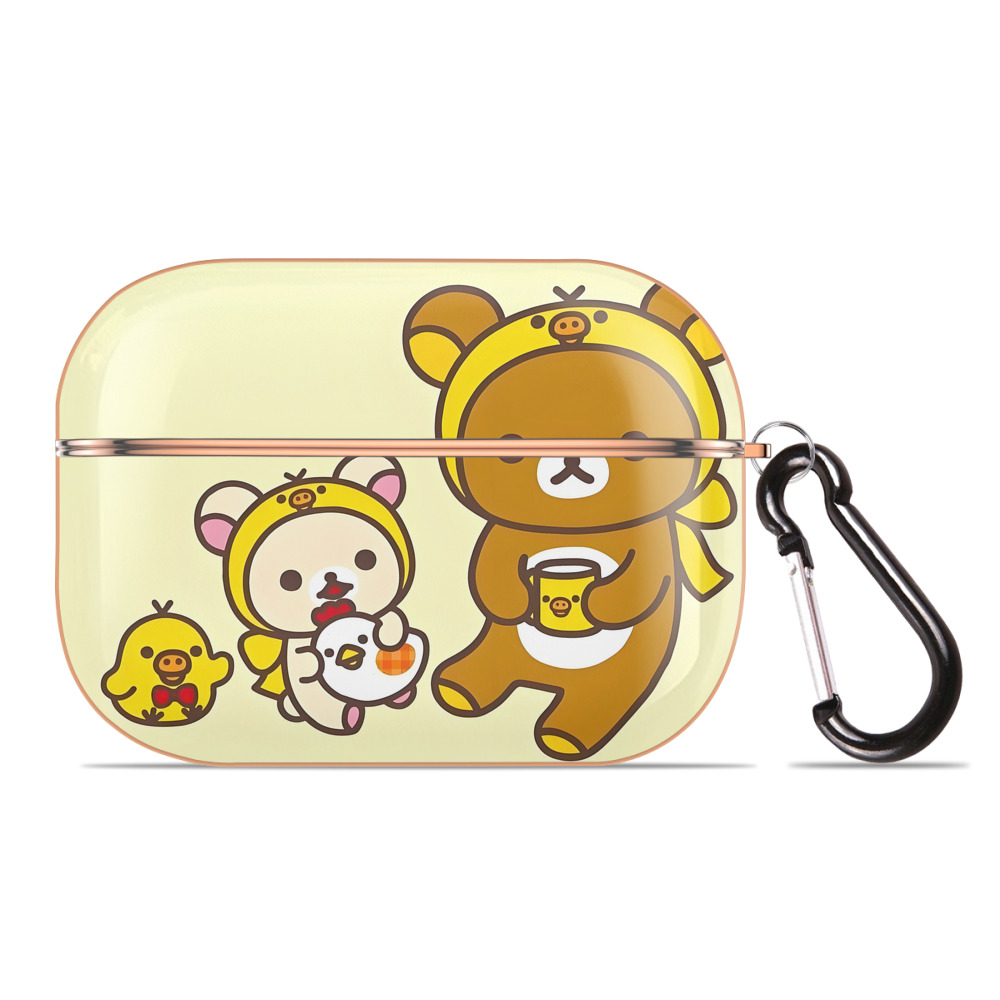 （画像用） リラックマ リラックマ キイロイトリ Rilakkuma Korilakkuma Kiiroitori 【AirPods Pro用】ハードシェル保護ケース｜耐衝撃・防指紋・カラビナ付き商品仕様