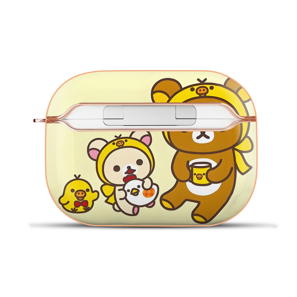 （画像用） リラックマ リラックマ キイロイトリ Rilakkuma Korilakkuma Kiiroitori 【AirPods Pro用】ハードシェル保護ケース｜耐衝撃・防指紋・カラビナ付き商品仕様
