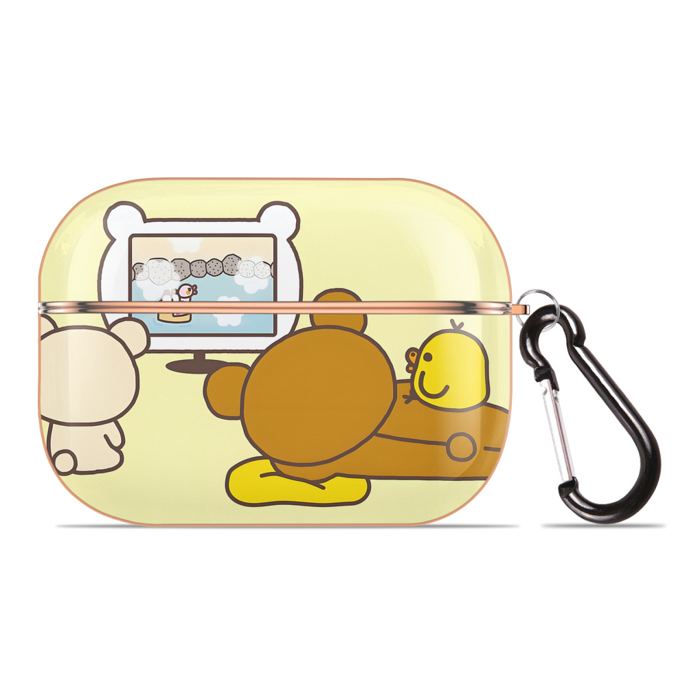 （画像用） リラックマ リラックマ キイロイトリ Rilakkuma Korilakkuma Kiiroitori 【AirPods Pro用】ハードシェル保護ケース｜耐衝撃・防指紋・カラビナ付き商品仕様