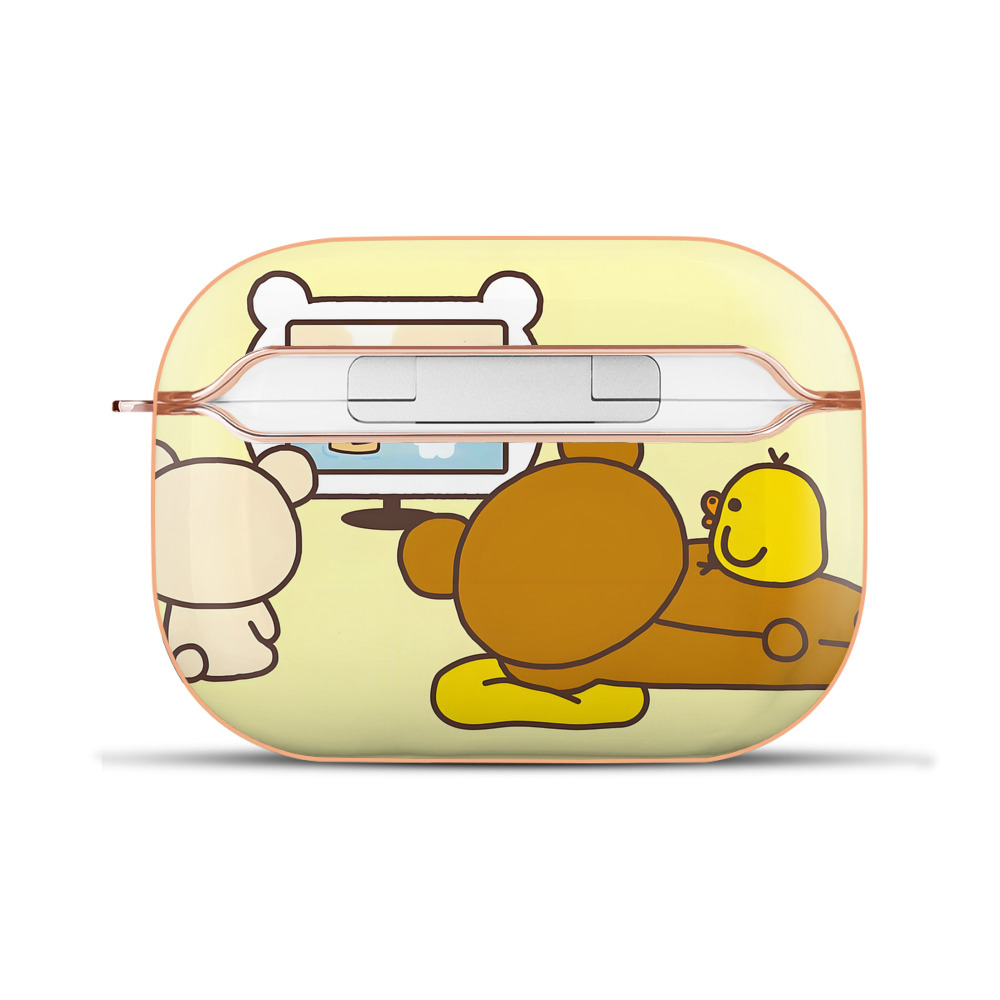 （画像用） リラックマ リラックマ キイロイトリ Rilakkuma Korilakkuma Kiiroitori 【AirPods Pro用】ハードシェル保護ケース｜耐衝撃・防指紋・カラビナ付き商品仕様