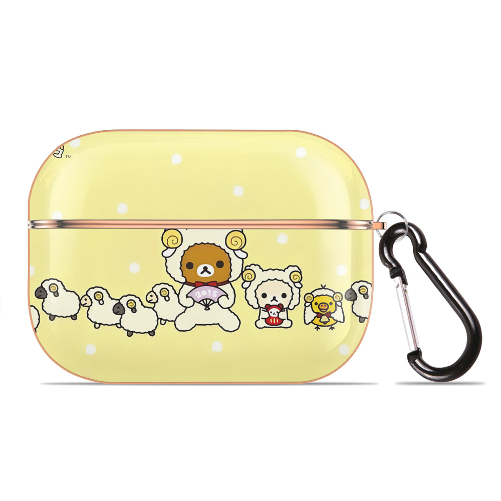 （画像用） リラックマ リラックマ キイロイトリ Rilakkuma Korilakkuma Kiiroitori 【AirPods Pro用】ハードシェル保護ケース｜耐衝撃・防指紋・カラビナ付き商品仕様