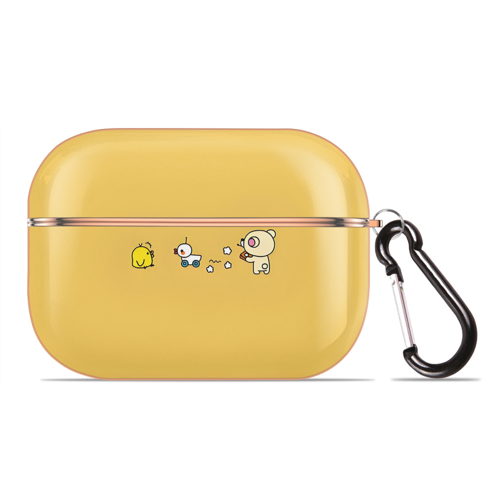 （画像用） リラックマ リラックマ キイロイトリ Rilakkuma Korilakkuma Kiiroitori 【AirPods Pro用】ハードシェル保護ケース｜耐衝撃・防指紋・カラビナ付き商品仕様