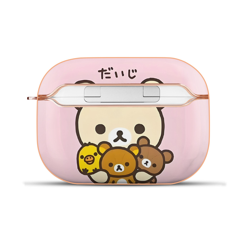 （画像用） リラックマ リラックマ キイロイトリ Rilakkuma Korilakkuma Kiiroitori 【AirPods Pro用】ハードシェル保護ケース｜耐衝撃・防指紋・カラビナ付き商品仕様