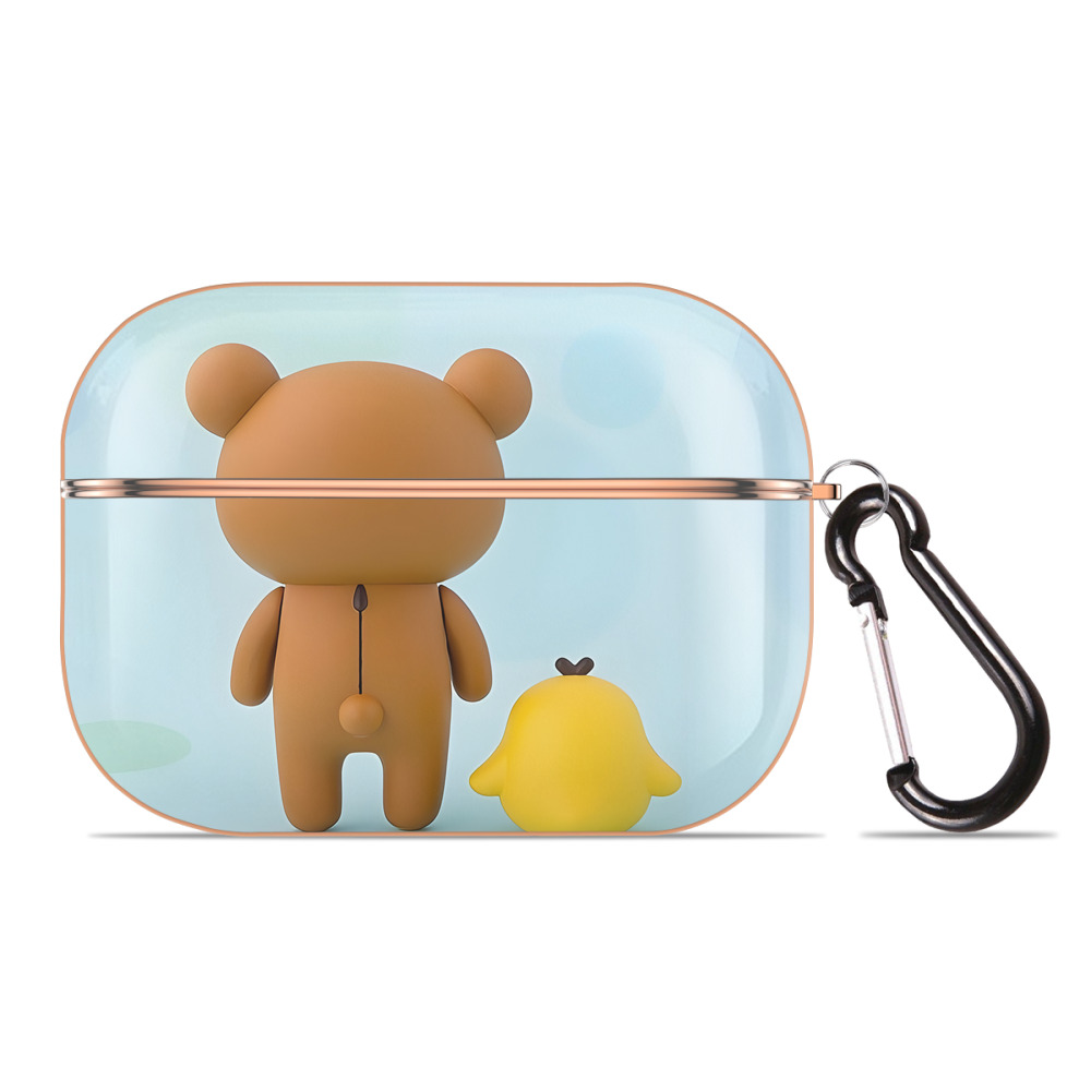 （画像用） リラックマ リラックマ キイロイトリ Rilakkuma Korilakkuma Kiiroitori 【AirPods Pro用】ハードシェル保護ケース｜耐衝撃・防指紋・カラビナ付き商品仕様