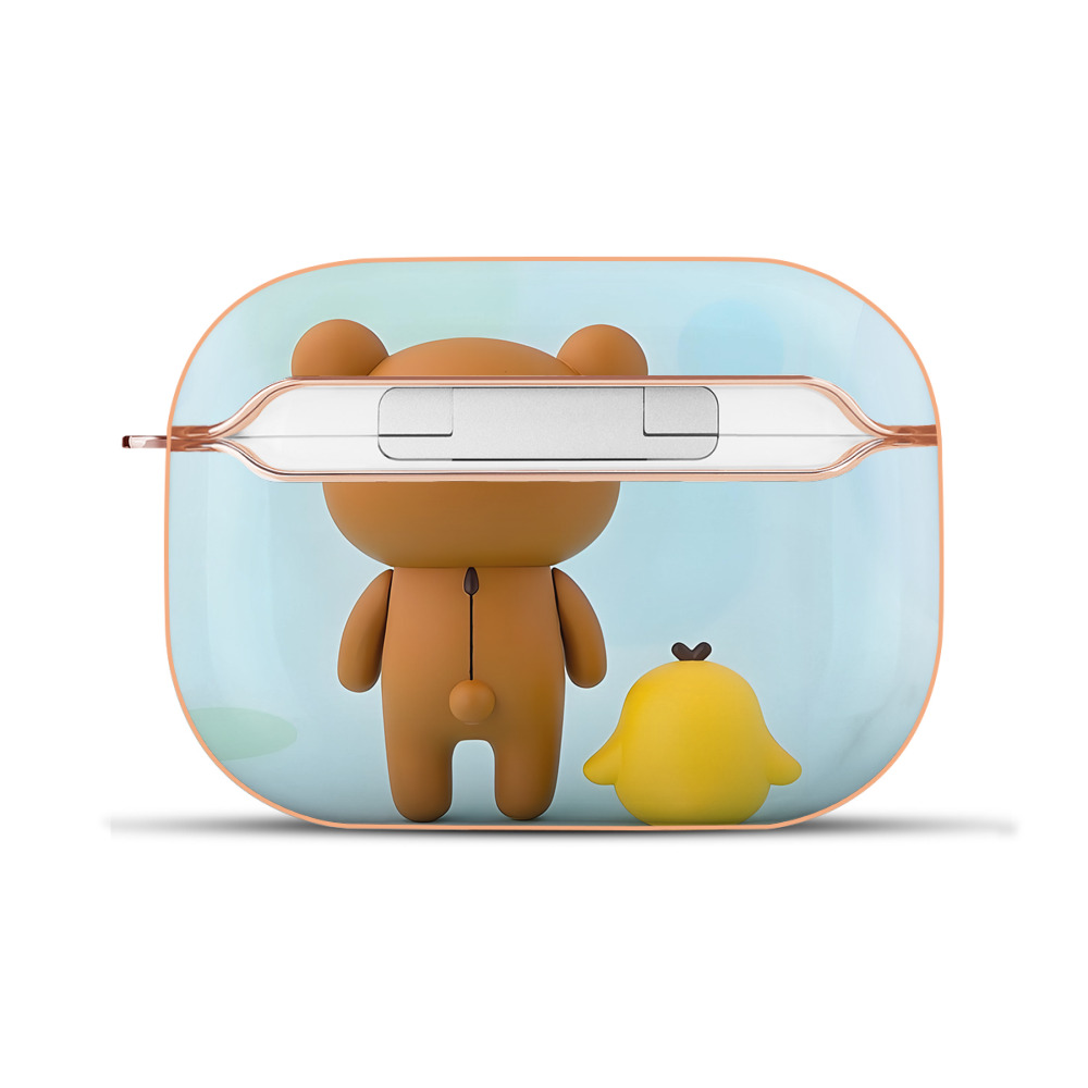 （画像用） リラックマ リラックマ キイロイトリ Rilakkuma Korilakkuma Kiiroitori 【AirPods Pro用】ハードシェル保護ケース｜耐衝撃・防指紋・カラビナ付き商品仕様