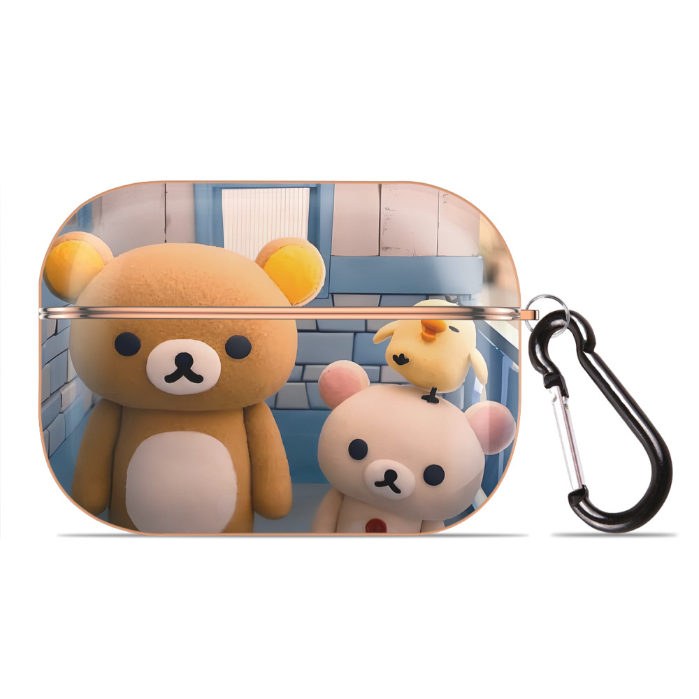 （画像用） リラックマ リラックマ キイロイトリ Rilakkuma Korilakkuma Kiiroitori 【AirPods Pro用】ハードシェル保護ケース｜耐衝撃・防指紋・カラビナ付き商品仕様