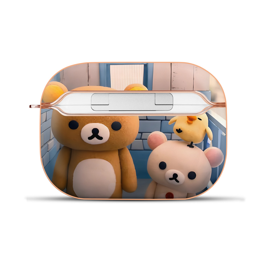（画像用） リラックマ リラックマ キイロイトリ Rilakkuma Korilakkuma Kiiroitori 【AirPods Pro用】ハードシェル保護ケース｜耐衝撃・防指紋・カラビナ付き商品仕様