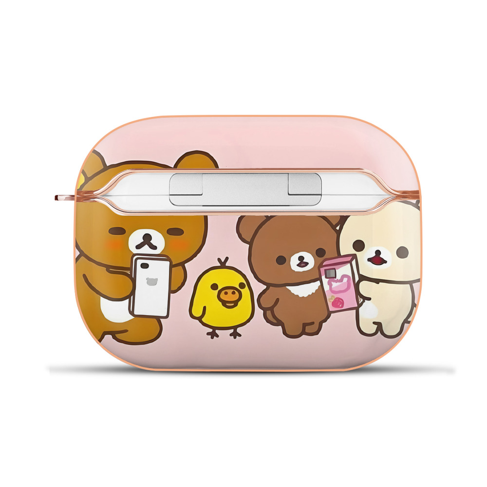 （画像用） リラックマ リラックマ キイロイトリ Rilakkuma Korilakkuma Kiiroitori 【AirPods Pro用】ハードシェル保護ケース｜耐衝撃・防指紋・カラビナ付き商品仕様
