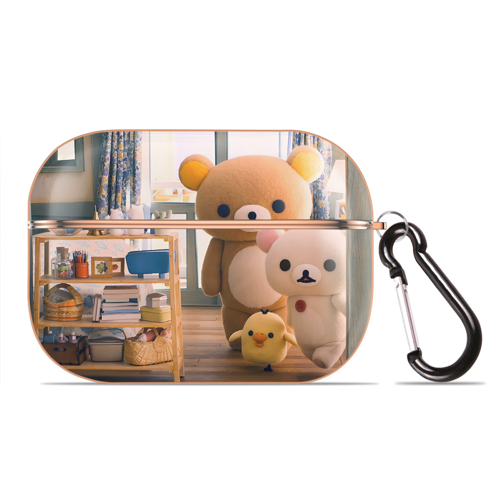 （画像用） リラックマ リラックマ キイロイトリ Rilakkuma Korilakkuma Kiiroitori 【AirPods Pro用】ハードシェル保護ケース｜耐衝撃・防指紋・カラビナ付き商品仕様