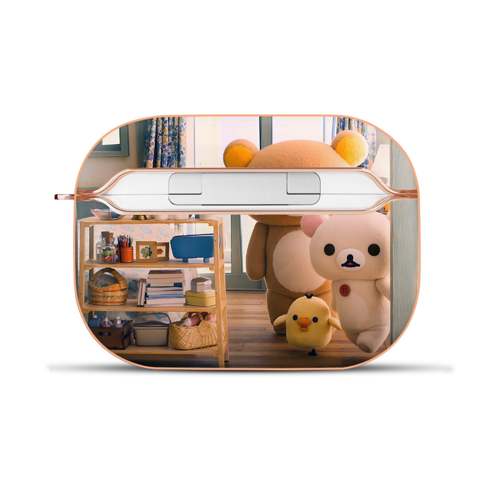 （画像用） リラックマ リラックマ キイロイトリ Rilakkuma Korilakkuma Kiiroitori 【AirPods Pro用】ハードシェル保護ケース｜耐衝撃・防指紋・カラビナ付き商品仕様