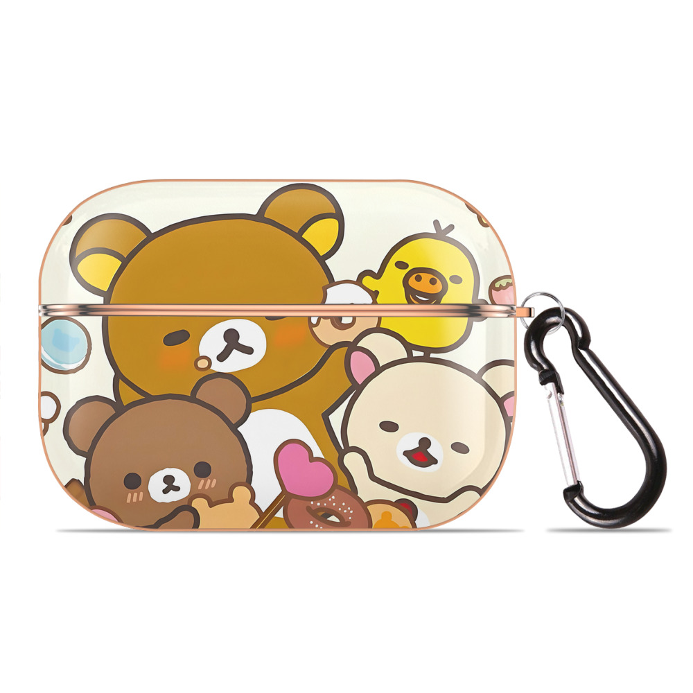 （画像用） リラックマ リラックマ キイロイトリ Rilakkuma Korilakkuma Kiiroitori 【AirPods Pro用】ハードシェル保護ケース｜耐衝撃・防指紋・カラビナ付き商品仕様