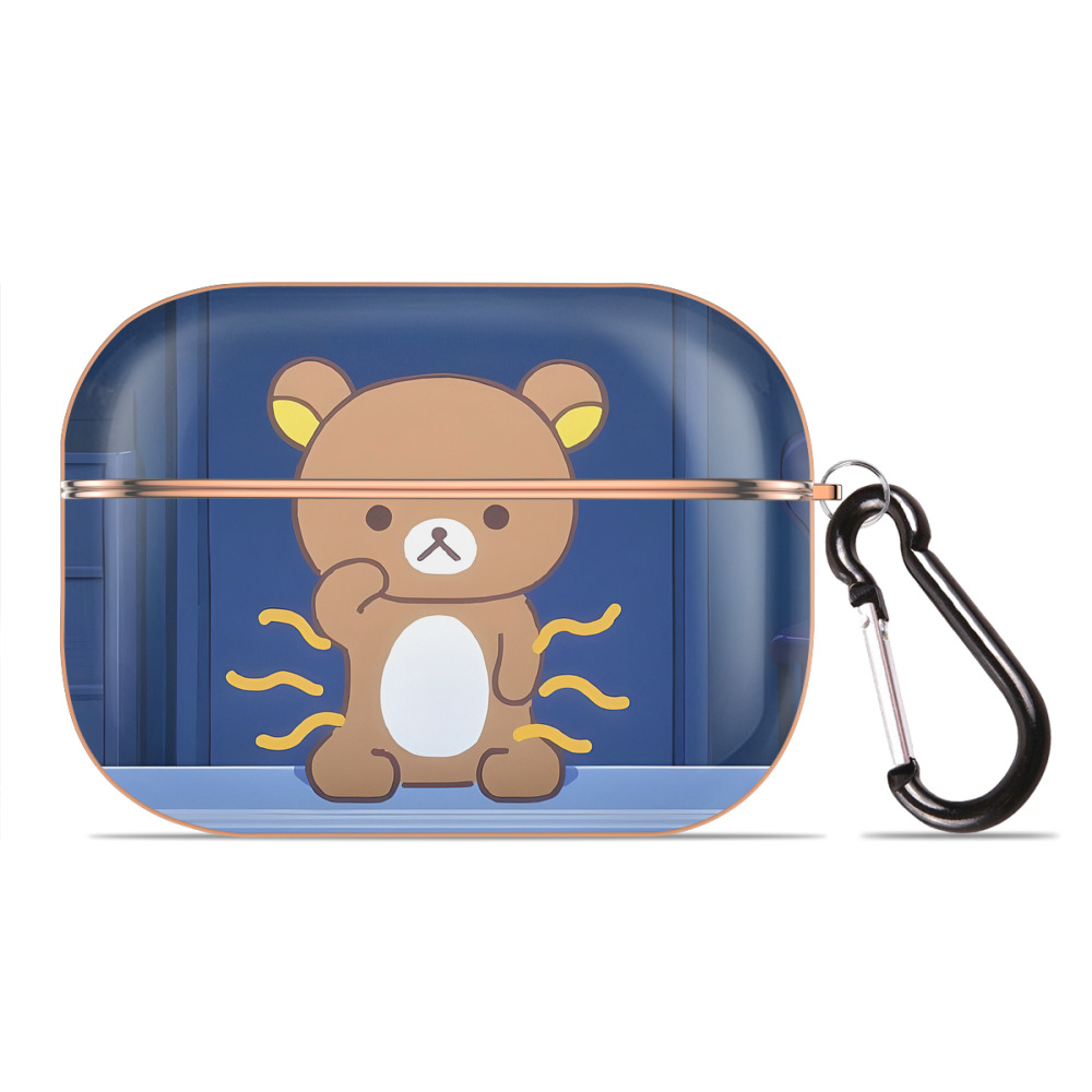 （画像用） リラックマ リラックマ キイロイトリ Rilakkuma Korilakkuma Kiiroitori 【AirPods Pro用】ハードシェル保護ケース｜耐衝撃・防指紋・カラビナ付き商品仕様