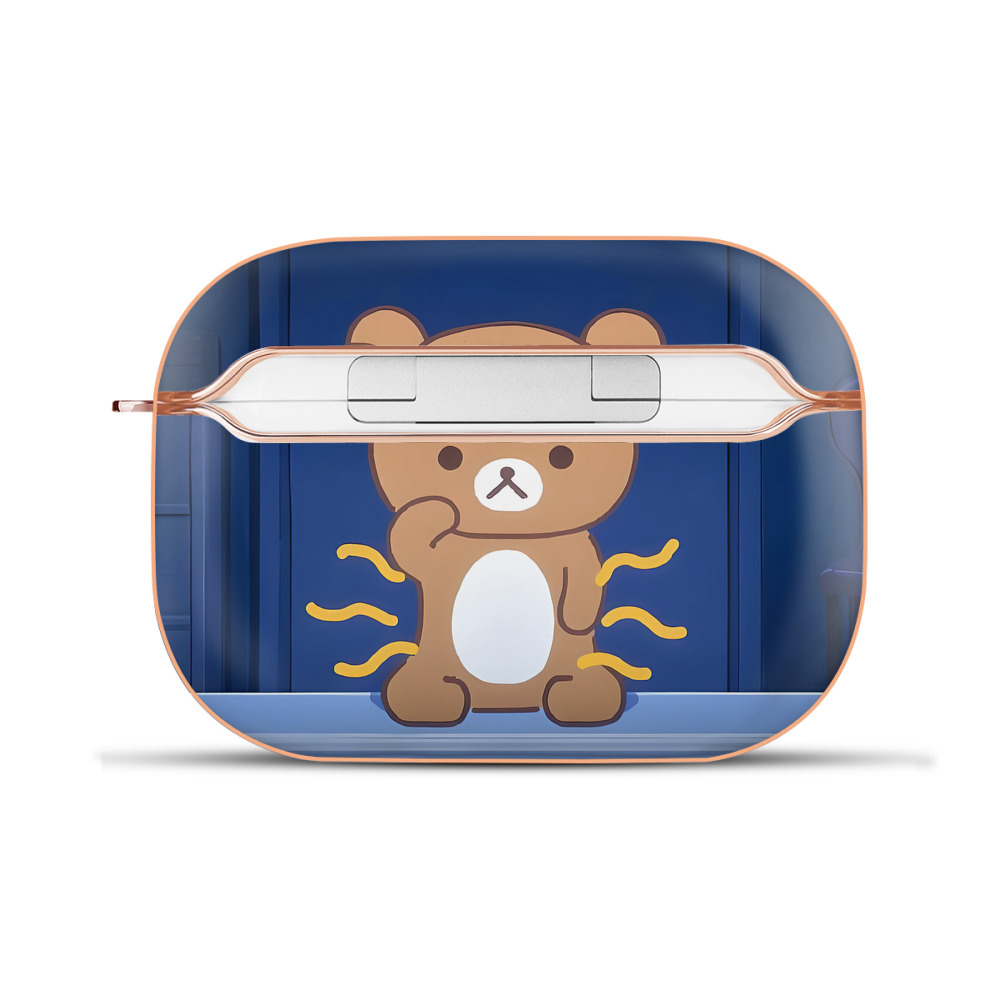 （画像用） リラックマ リラックマ キイロイトリ Rilakkuma Korilakkuma Kiiroitori 【AirPods Pro用】ハードシェル保護ケース｜耐衝撃・防指紋・カラビナ付き商品仕様