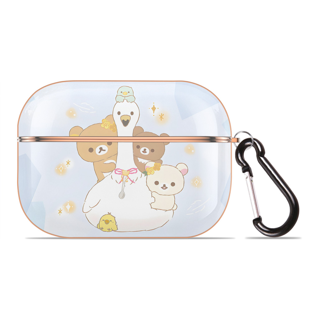 （画像用） リラックマ リラックマ キイロイトリ Rilakkuma Korilakkuma Kiiroitori 【AirPods Pro用】ハードシェル保護ケース｜耐衝撃・防指紋・カラビナ付き商品仕様