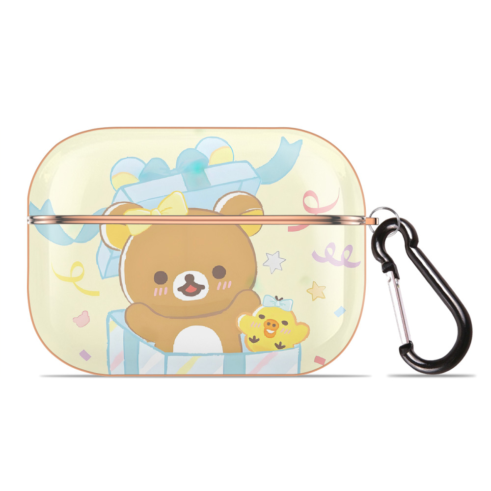 （画像用） リラックマ リラックマ キイロイトリ Rilakkuma Korilakkuma Kiiroitori 【AirPods Pro用】ハードシェル保護ケース｜耐衝撃・防指紋・カラビナ付き商品仕様
