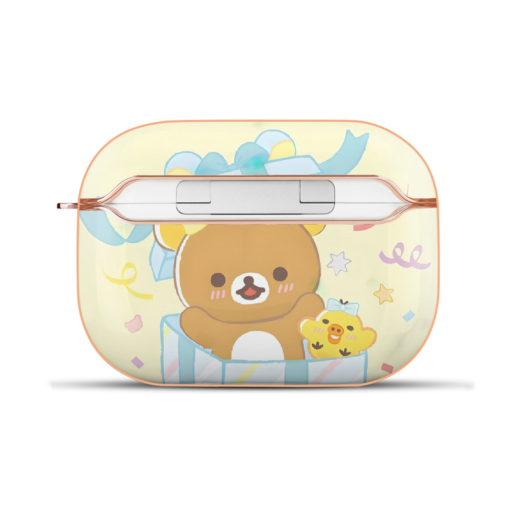 （画像用） リラックマ リラックマ キイロイトリ Rilakkuma Korilakkuma Kiiroitori 【AirPods Pro用】ハードシェル保護ケース｜耐衝撃・防指紋・カラビナ付き商品仕様