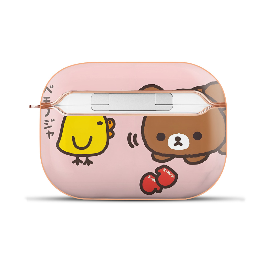 （画像用） リラックマ リラックマ キイロイトリ Rilakkuma Korilakkuma Kiiroitori 【AirPods Pro用】ハードシェル保護ケース｜耐衝撃・防指紋・カラビナ付き商品仕様