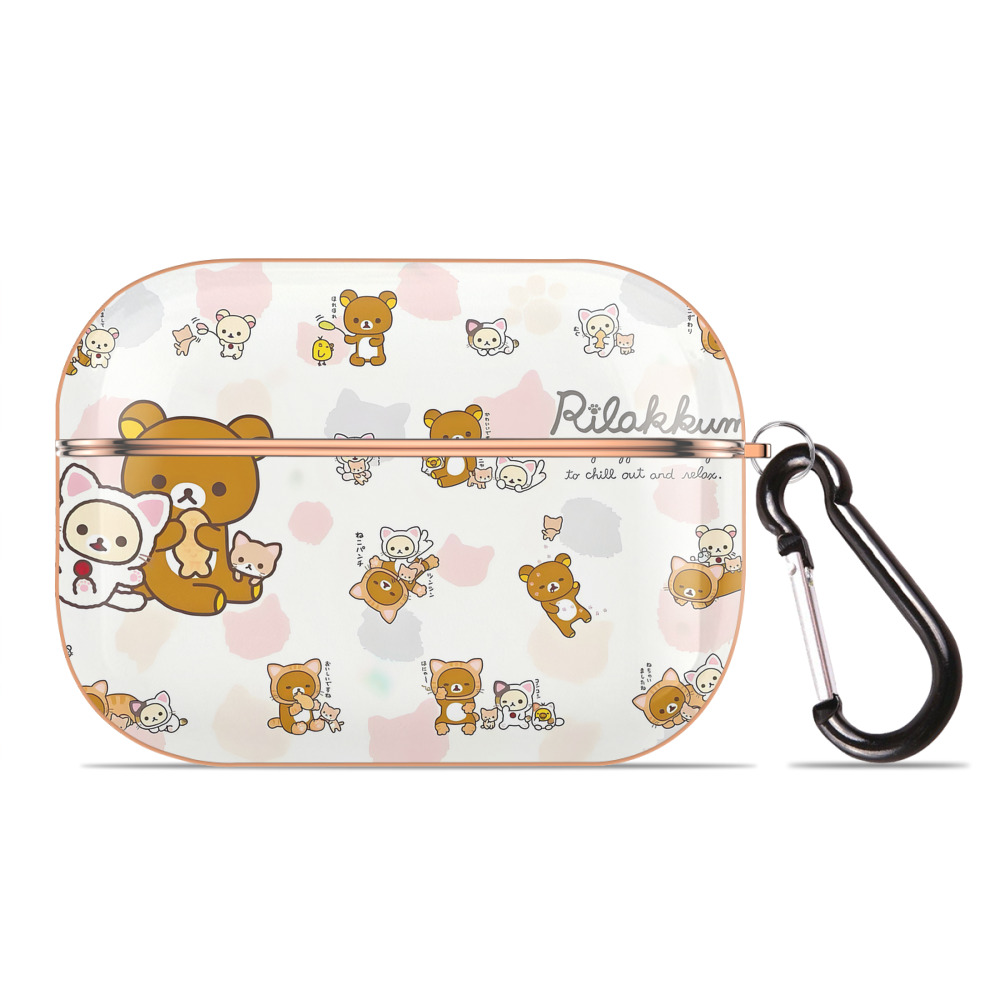 （画像用） リラックマ リラックマ キイロイトリ Rilakkuma Korilakkuma Kiiroitori 【AirPods Pro用】ハードシェル保護ケース｜耐衝撃・防指紋・カラビナ付き商品仕様