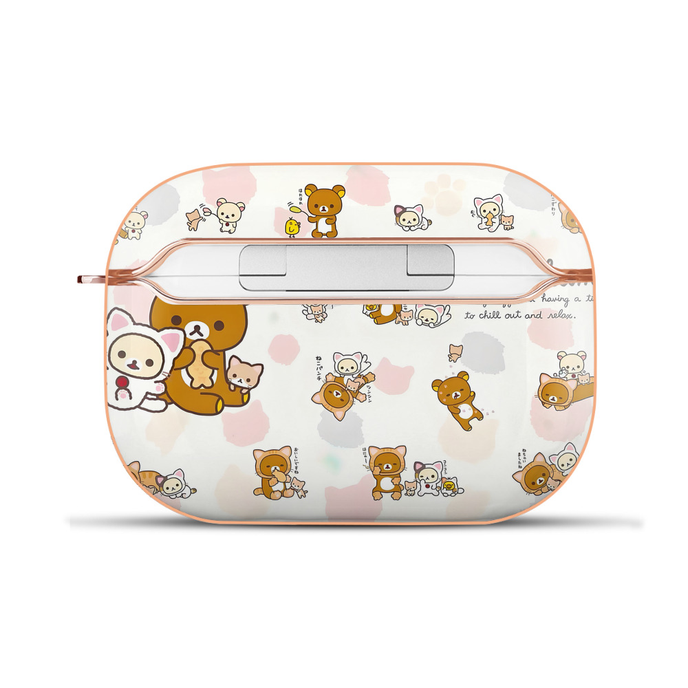 （画像用） リラックマ リラックマ キイロイトリ Rilakkuma Korilakkuma Kiiroitori 【AirPods Pro用】ハードシェル保護ケース｜耐衝撃・防指紋・カラビナ付き商品仕様
