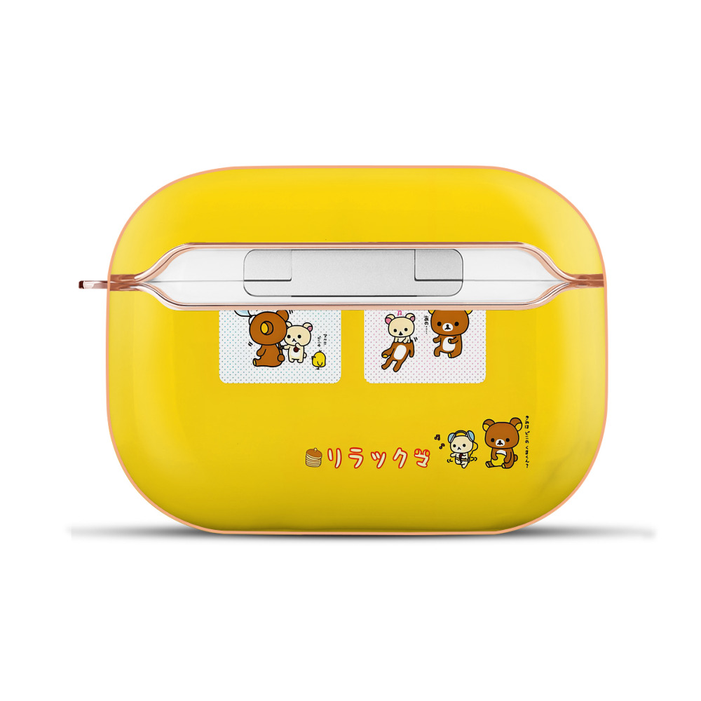 （画像用） リラックマ リラックマ キイロイトリ Rilakkuma Korilakkuma Kiiroitori 【AirPods Pro用】ハードシェル保護ケース｜耐衝撃・防指紋・カラビナ付き商品仕様