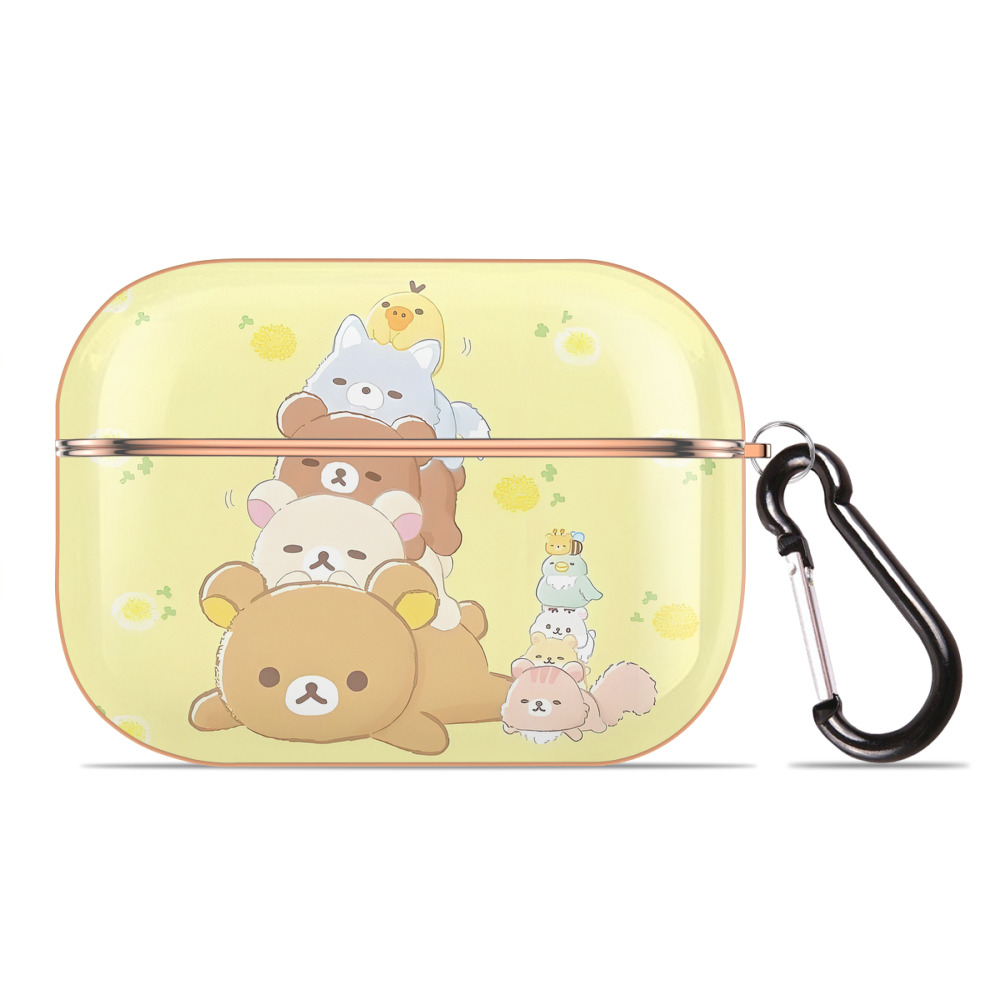 （画像用） リラックマ リラックマ キイロイトリ Rilakkuma Korilakkuma Kiiroitori 【AirPods Pro用】ハードシェル保護ケース｜耐衝撃・防指紋・カラビナ付き商品仕様