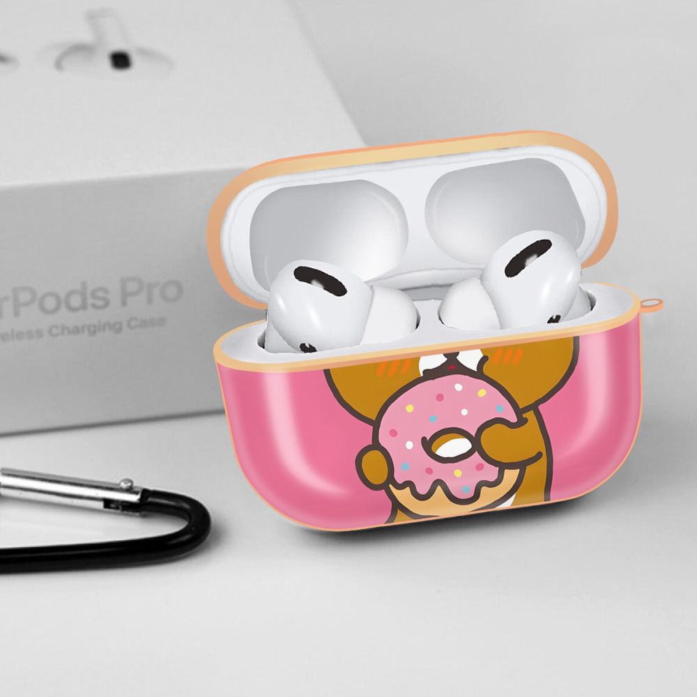 リラックマ リラックマ キイロイトリ Rilakkuma Korilakkuma Kiiroitori 【AirPods Pro用】ハードシェル保護ケース｜耐衝撃・防指紋・カラビナ付き商品仕様