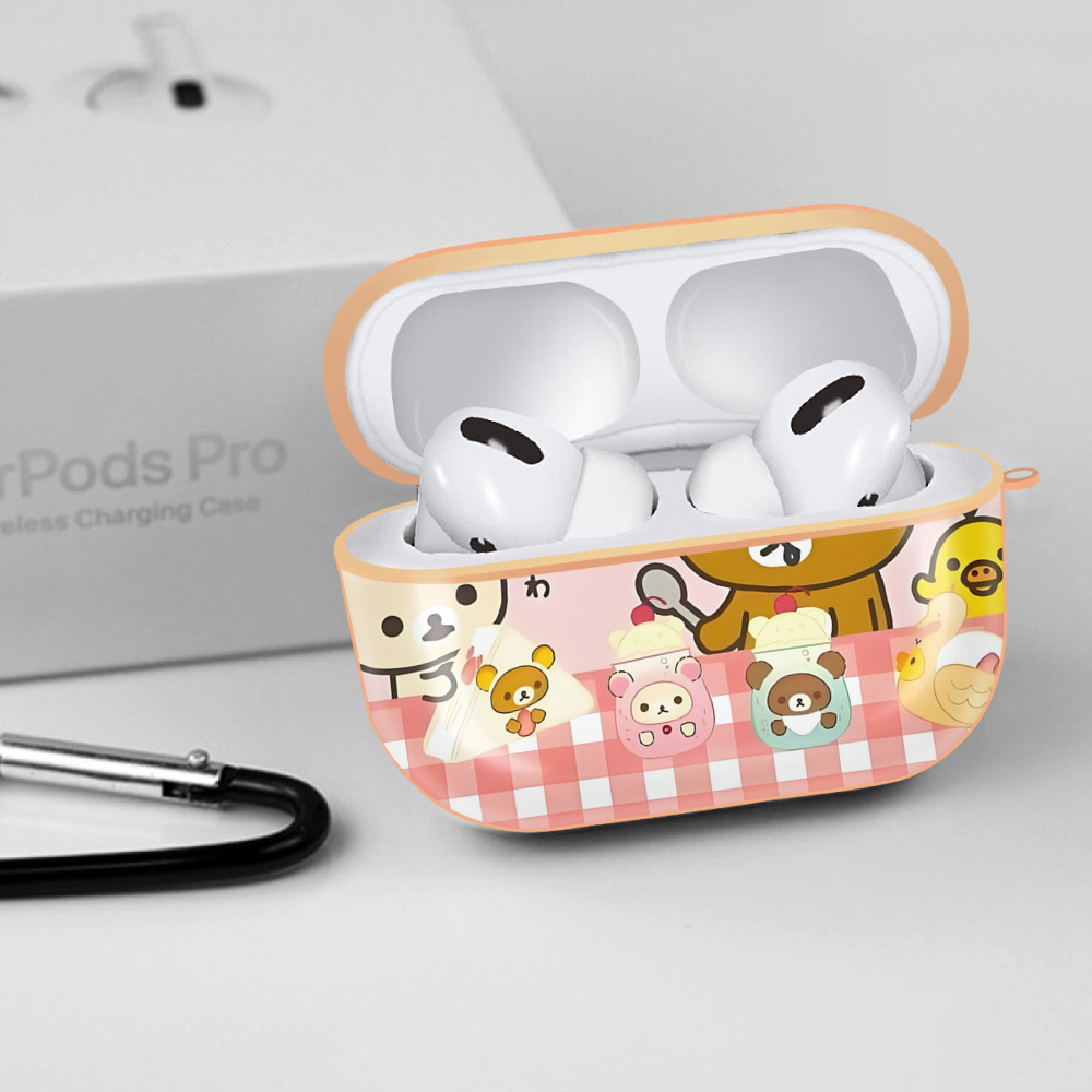 リラックマ リラックマ キイロイトリ Rilakkuma Korilakkuma Kiiroitori 【AirPods Pro用】ハードシェル保護ケース｜耐衝撃・防指紋・カラビナ付き商品仕様