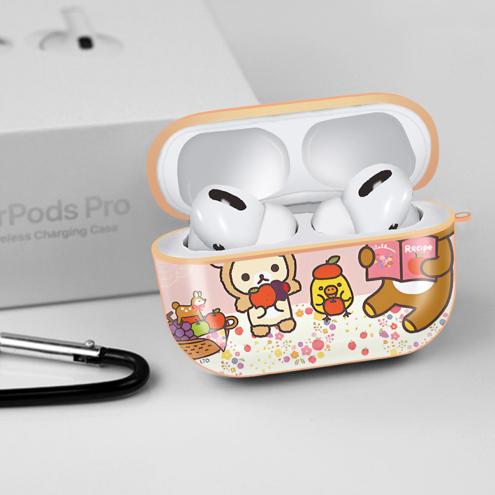 リラックマ リラックマ キイロイトリ Rilakkuma Korilakkuma Kiiroitori 【AirPods Pro用】ハードシェル保護ケース｜耐衝撃・防指紋・カラビナ付き商品仕様