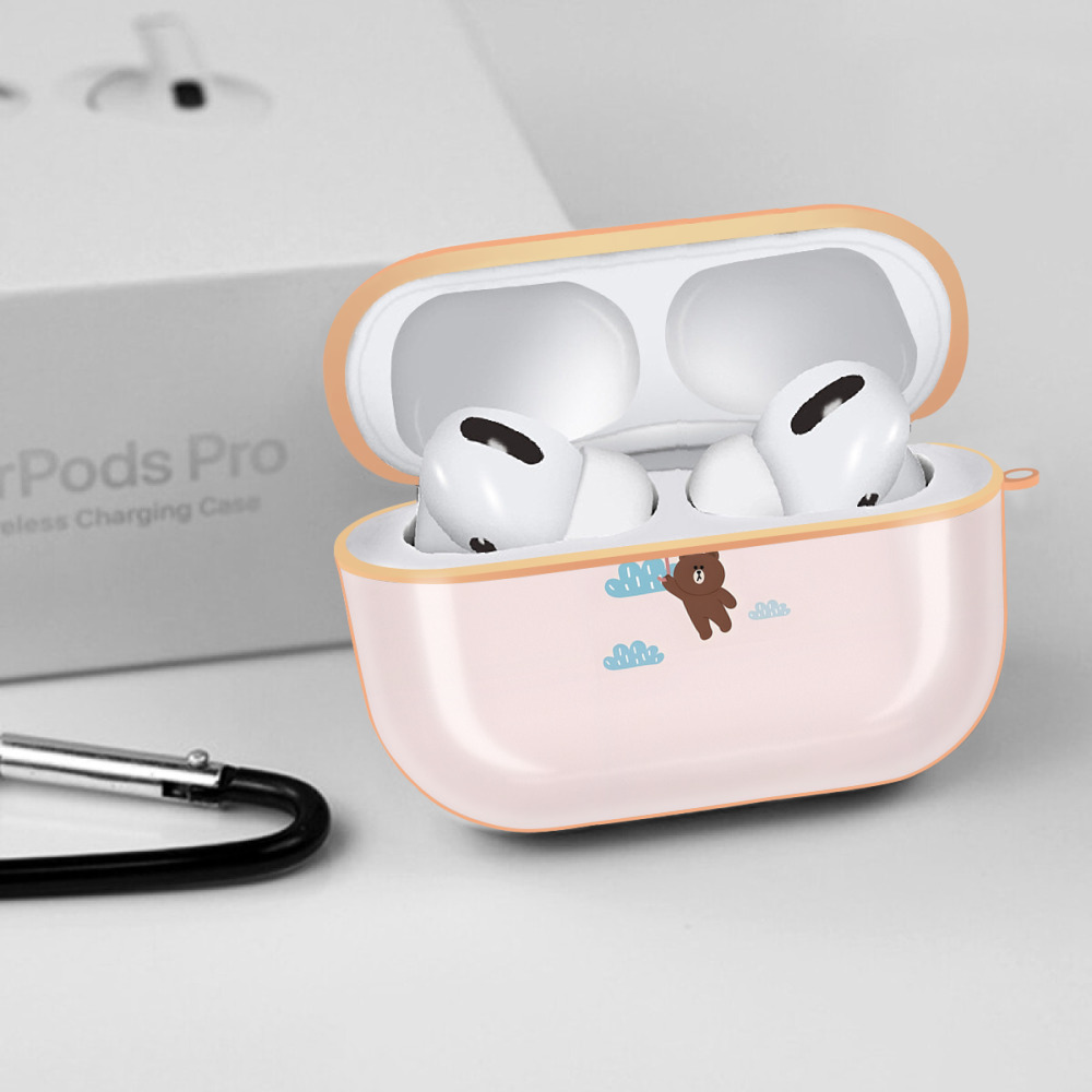 リラックマ リラックマ キイロイトリ Rilakkuma Korilakkuma Kiiroitori 【AirPods Pro用】ハードシェル保護ケース｜耐衝撃・防指紋・カラビナ付き商品仕様