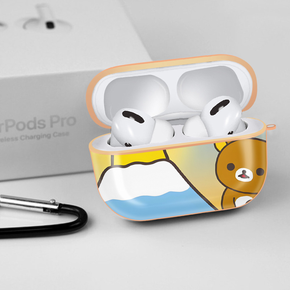 リラックマ リラックマ キイロイトリ Rilakkuma Korilakkuma Kiiroitori 【AirPods Pro用】ハードシェル保護ケース｜耐衝撃・防指紋・カラビナ付き商品仕様