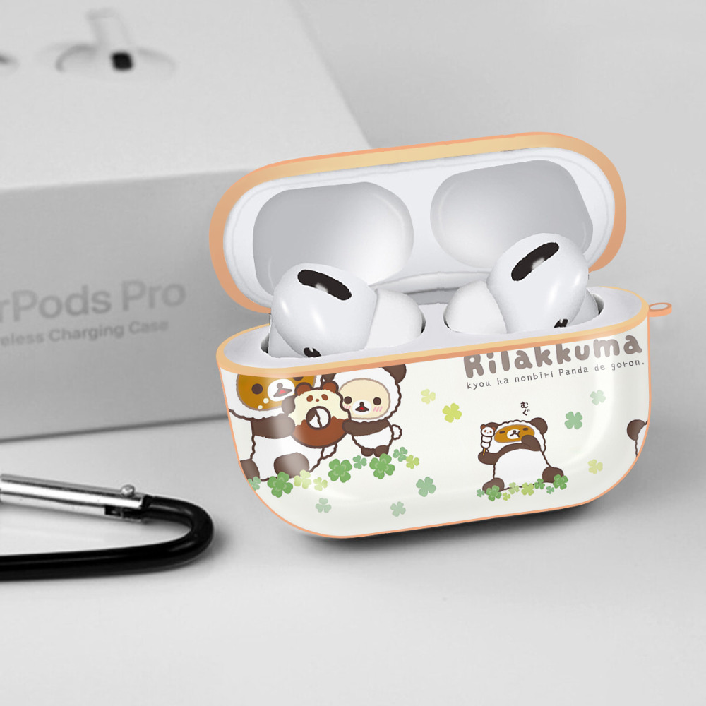 リラックマ リラックマ キイロイトリ Rilakkuma Korilakkuma Kiiroitori 【AirPods Pro用】ハードシェル保護ケース｜耐衝撃・防指紋・カラビナ付き商品仕様
