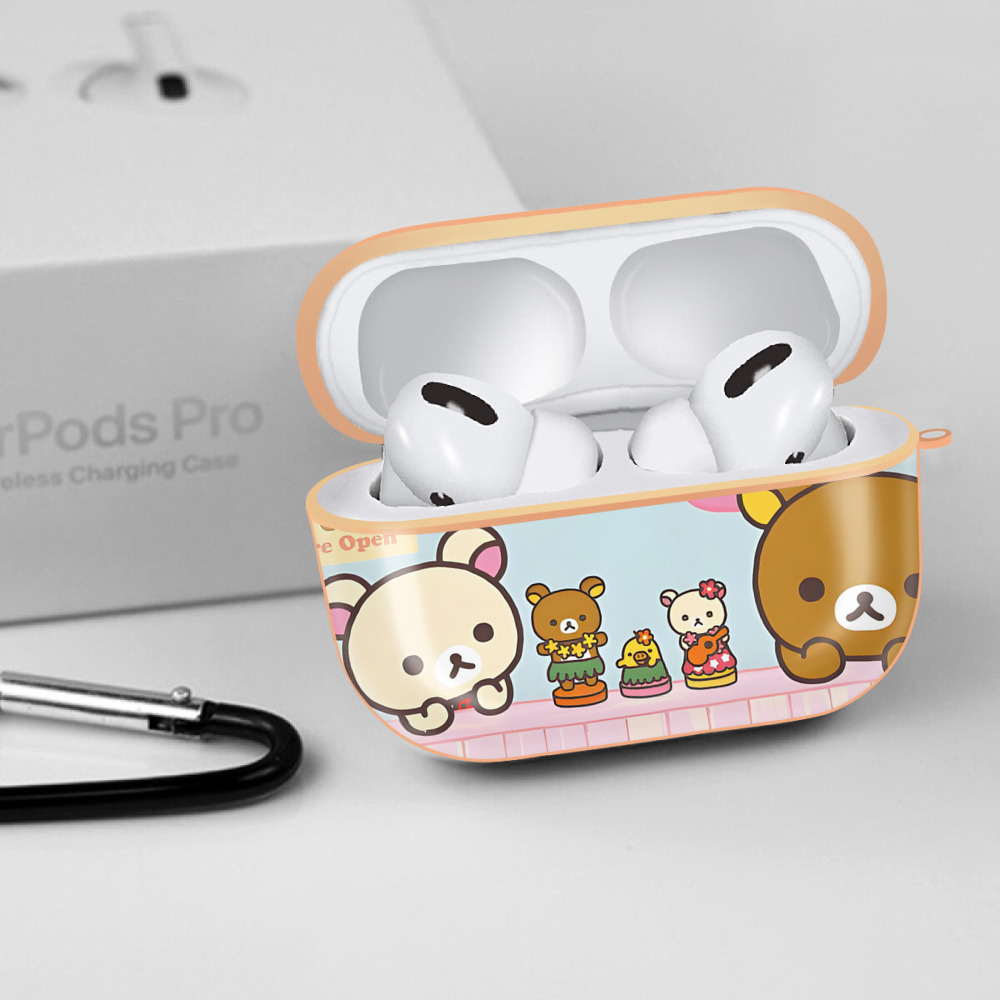 リラックマ リラックマ キイロイトリ Rilakkuma Korilakkuma Kiiroitori 【AirPods Pro用】ハードシェル保護ケース｜耐衝撃・防指紋・カラビナ付き商品仕様