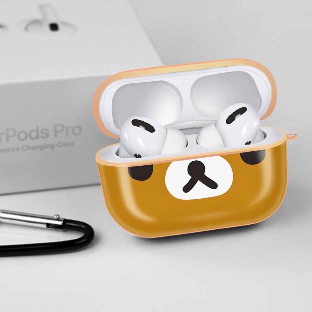 リラックマ リラックマ キイロイトリ Rilakkuma Korilakkuma Kiiroitori 【AirPods Pro用】ハードシェル保護ケース｜耐衝撃・防指紋・カラビナ付き商品仕様