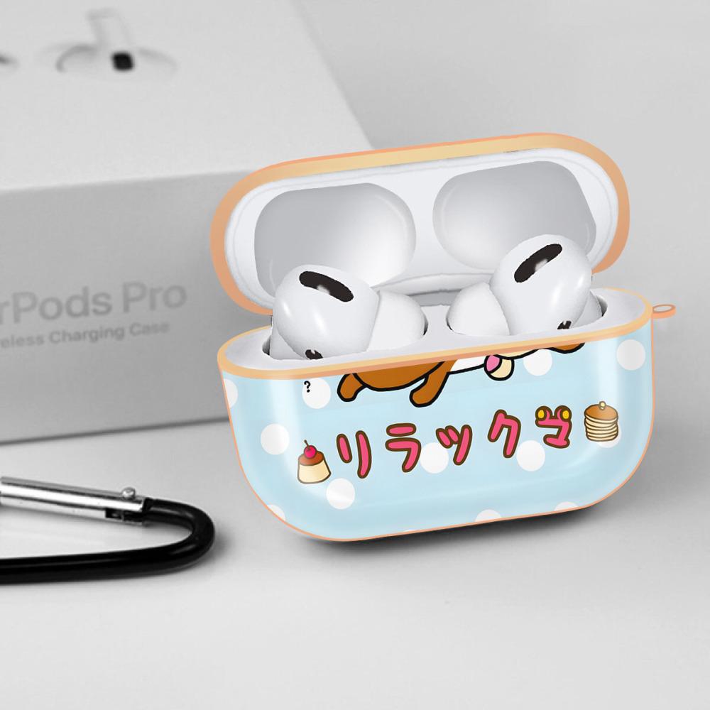 リラックマ リラックマ キイロイトリ Rilakkuma Korilakkuma Kiiroitori 【AirPods Pro用】ハードシェル保護ケース｜耐衝撃・防指紋・カラビナ付き商品仕様