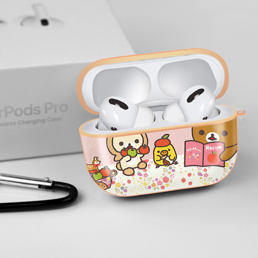 リラックマ リラックマ キイロイトリ Rilakkuma Korilakkuma Kiiroitori 【AirPods Pro用】ハードシェル保護ケース｜耐衝撃・防指紋・カラビナ付き商品仕様