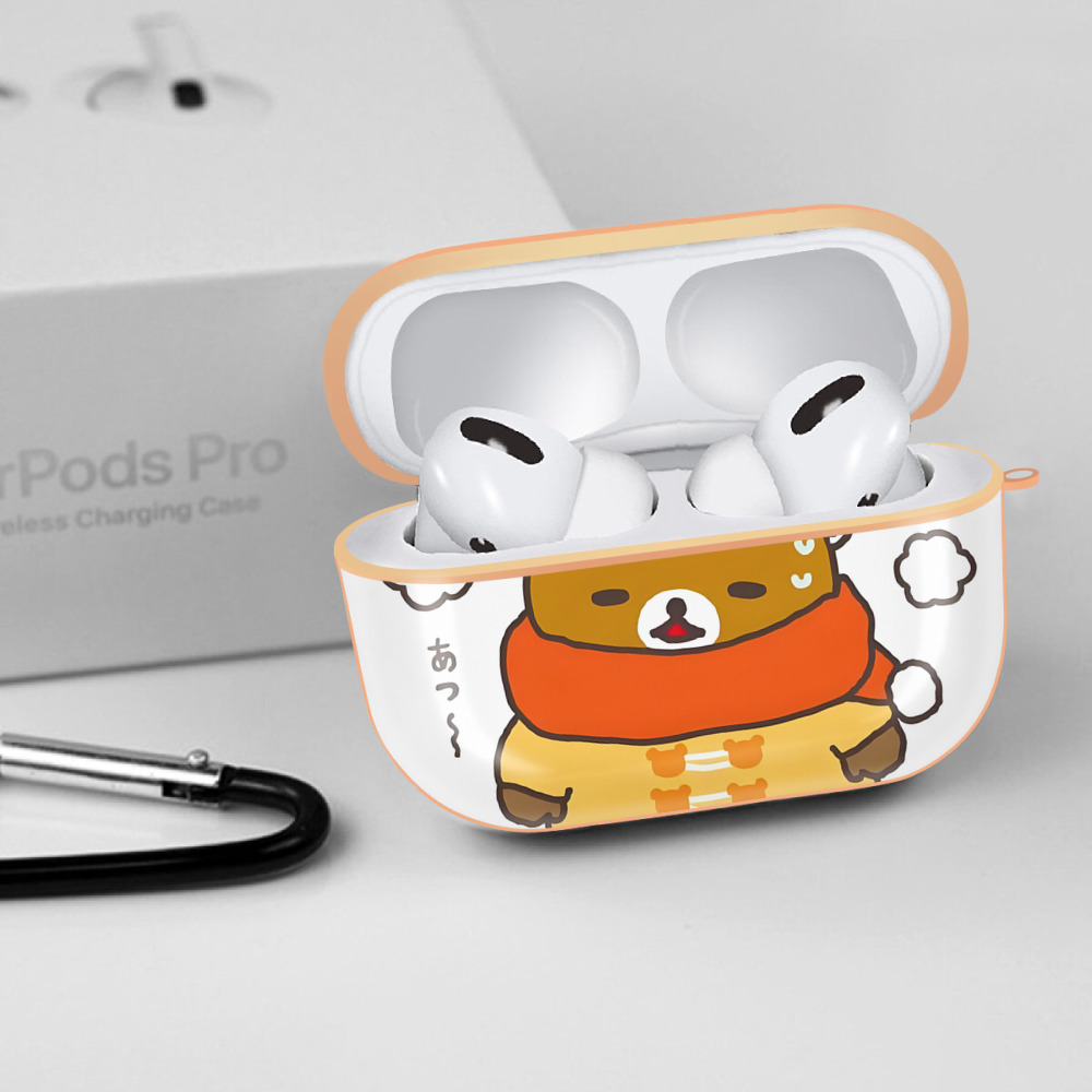 リラックマ リラックマ キイロイトリ Rilakkuma Korilakkuma Kiiroitori 【AirPods Pro用】ハードシェル保護ケース｜耐衝撃・防指紋・カラビナ付き商品仕様