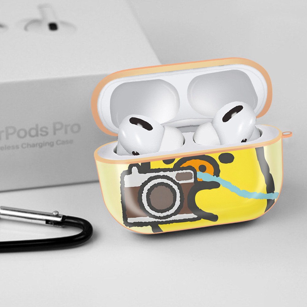 リラックマ リラックマ キイロイトリ Rilakkuma Korilakkuma Kiiroitori 【AirPods Pro用】ハードシェル保護ケース｜耐衝撃・防指紋・カラビナ付き商品仕様