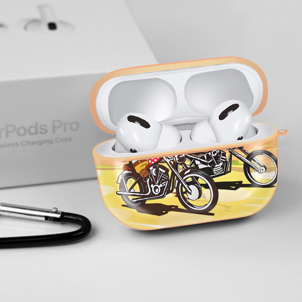 リラックマ リラックマ キイロイトリ Rilakkuma Korilakkuma Kiiroitori 【AirPods Pro用】ハードシェル保護ケース｜耐衝撃・防指紋・カラビナ付き商品仕様