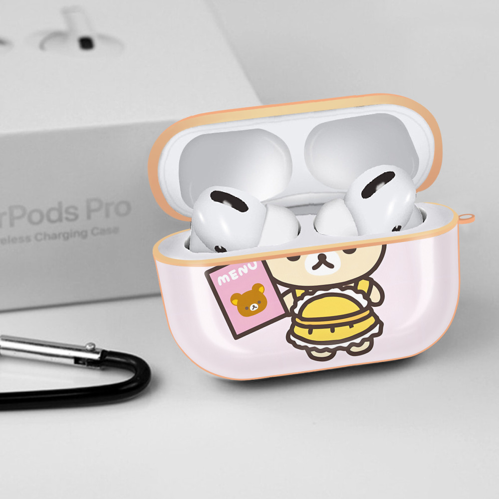 リラックマ リラックマ キイロイトリ Rilakkuma Korilakkuma Kiiroitori 【AirPods Pro用】ハードシェル保護ケース｜耐衝撃・防指紋・カラビナ付き商品仕様