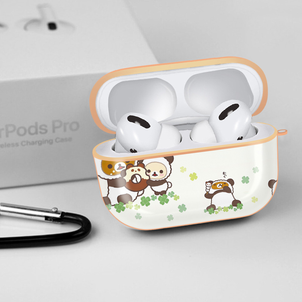 リラックマ リラックマ キイロイトリ Rilakkuma Korilakkuma Kiiroitori 【AirPods Pro用】ハードシェル保護ケース｜耐衝撃・防指紋・カラビナ付き商品仕様