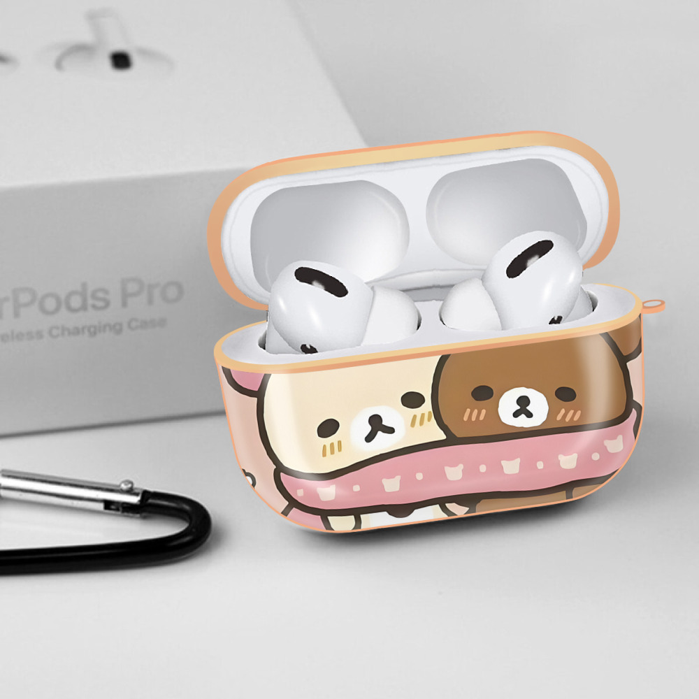 リラックマ リラックマ キイロイトリ Rilakkuma Korilakkuma Kiiroitori 【AirPods Pro用】ハードシェル保護ケース｜耐衝撃・防指紋・カラビナ付き商品仕様