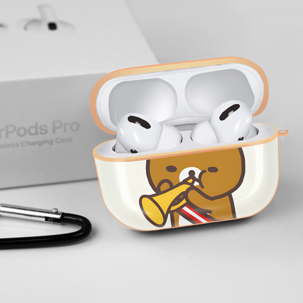 リラックマ リラックマ キイロイトリ Rilakkuma Korilakkuma Kiiroitori 【AirPods Pro用】ハードシェル保護ケース｜耐衝撃・防指紋・カラビナ付き商品仕様
