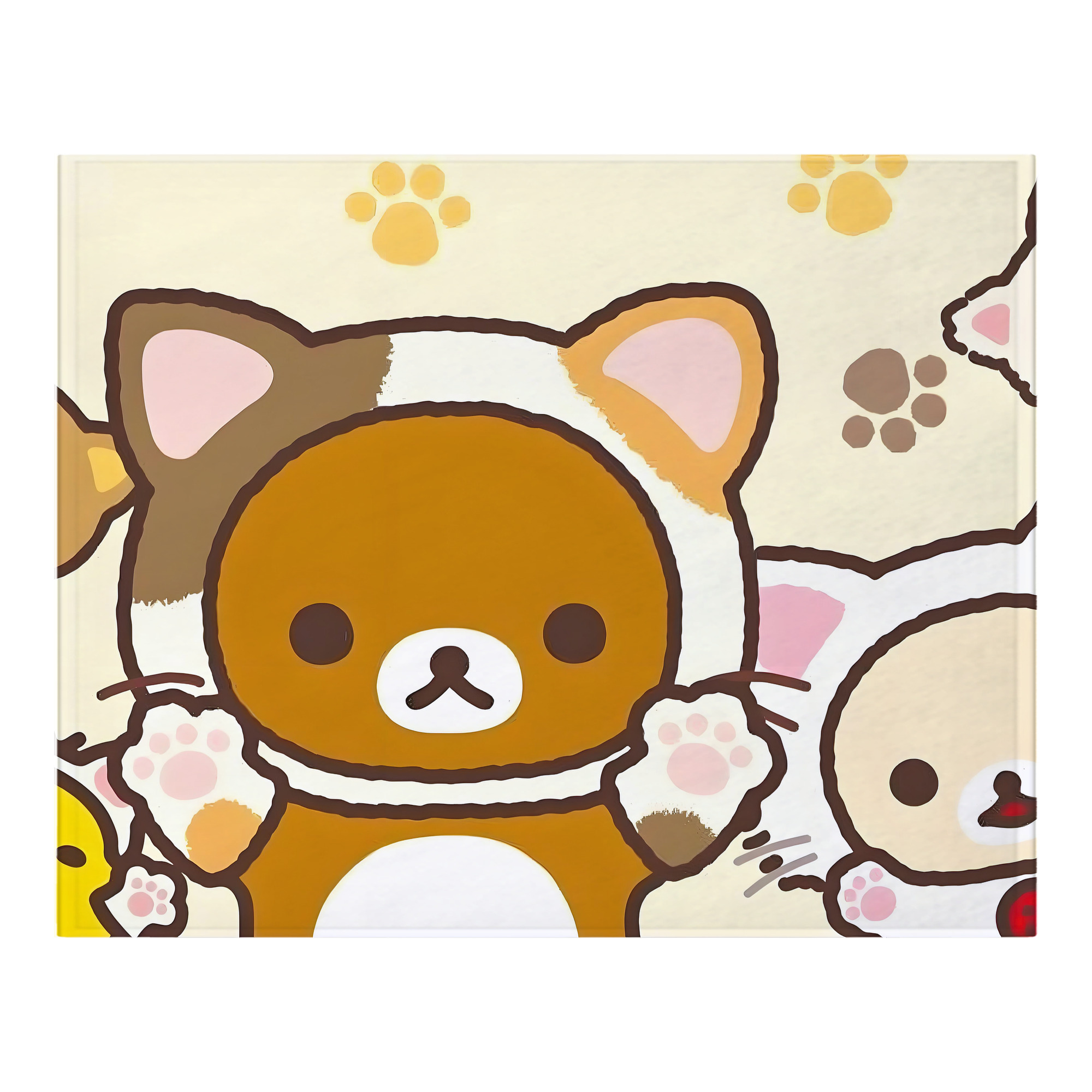 （画像用） リラックマ リラックマ キイロイトリ Rilakkuma Korilakkuma Kiiroitori フランネルブランケット・多サイズ対応（横型）