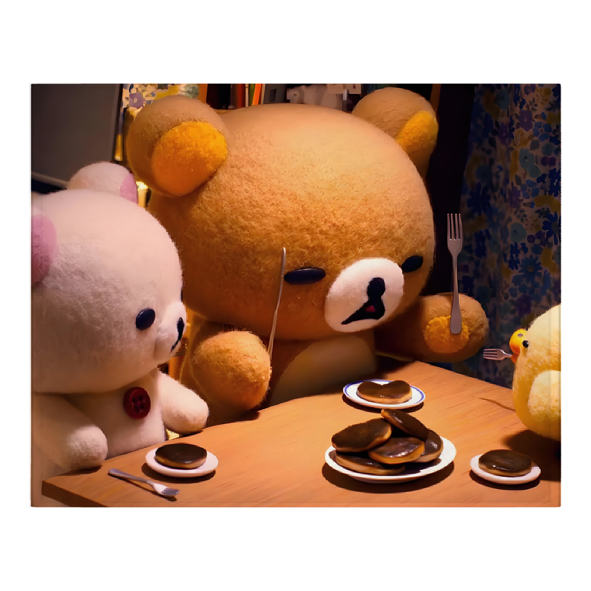 （画像用） リラックマ リラックマ キイロイトリ Rilakkuma Korilakkuma Kiiroitori フランネルブランケット・多サイズ対応（横型）